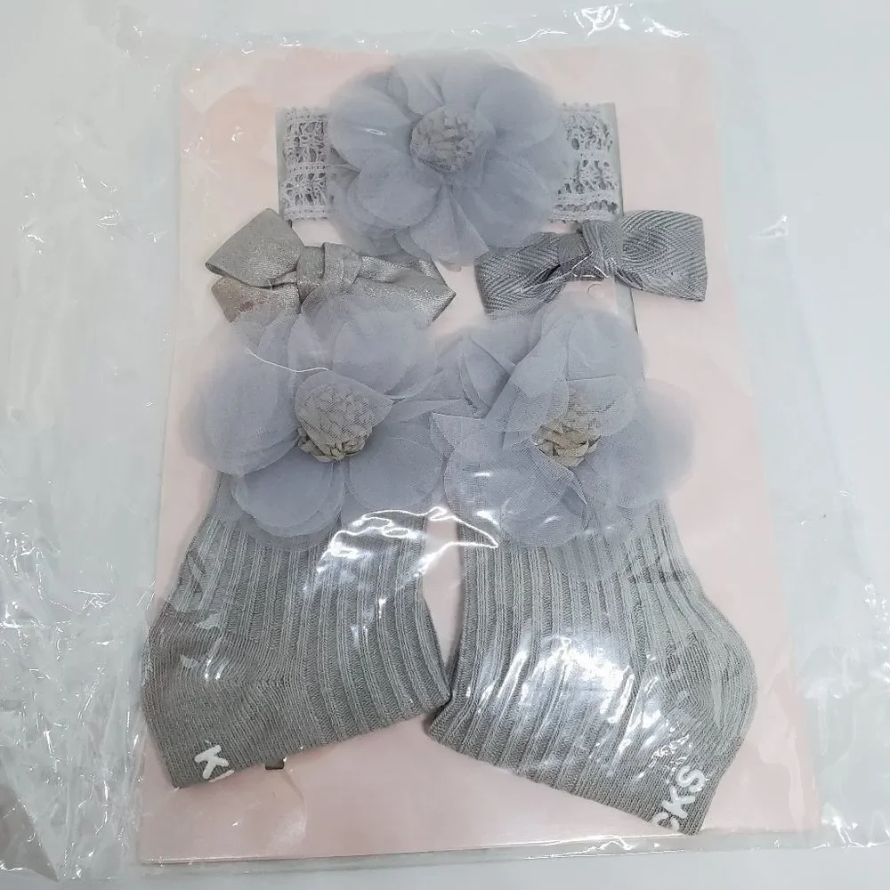 NIB Chicbaby Gray Hair Accessories & Socks